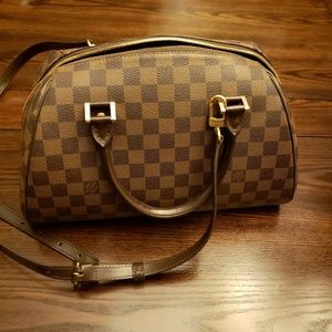 Louis vuitton damier bowling shaped purse